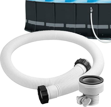 Tuyau de piscine, Tuyau Rechange Pour Filtre Piscine, Diamètre 38 Mm, Tuyau Piscine Pour Pompe Filtration, Piscine Adaptateur Tuyau pour Skimmer Surface, Systèmes D'eau Salée