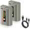 CITYORK DMW-BLK22D Lot de 2 batteries de rechange USB-C 2500 mAh pour Panasonic Lumix DC-S5 DC-G9 DC-GH5 DC-GH5 II DC-GH5S DC-GH6