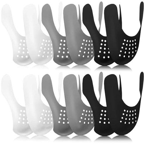 Volhuluk Anti Falten Schuhe Schutz, 6 Paar Verhindern Turnschuhe Schuhe Falte Vertiefung, Crease Protector, Schuhspanner Sneaker Faltenschutz, Schuhfaltenschutz Silikon Fersenschutz Herren Frauen