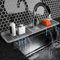 Protector de salpicaduras plegable para fregadero de cocina, tapete de silicona para grifo de cocina, tapete de drenaje de grifo de cocina, accesorios de fregadero con bloqueo de botón