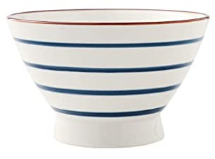 UQACHG 5 Zoll hohe Dessertschüssel aus Keramik mit Unterglasurfarbe, Reisschüssel, kleine Suppenschüssel für den Haushalt, einzelne Hutschüssel, Ramen-Schüssel, Gemüsesala，White 1