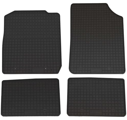 PETEX Passform Gummimatte für Dacia Spring Electric ab 06/2021, 4-teiliges Set, PKW Auto Fußmatte, schwarz, robust, wetterfest