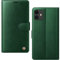AIMOYU for iPhone 12 Case, Flip Wallet Leather Phone Case with [4 Card Slots] [Kickstand] [RFID Blocking] Magnetic Protective Shockproof Cover for iPhone 12 Phone Case - Green