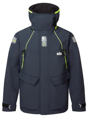 Gill Mens OS2 Offshore Sailing Jacket - Waterproof, Windproof & Breathable (Navy, M)