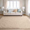 BEIMO Hochflor Teppich Flauschig Beige Teppich Wohnzimmer 140x200 Teppiche Schlafzimmer Anti-Rutsch Bettvorleger Teppiche Weich rutschfest für Kinderzimmer