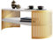 Mirjan24 Couchtisch mit Ablage Fahugin I, Ovale Form, Beine aus Metall, Kaffeetisch, Wohnzimmertische, Beistelltisch, Sofatisch, Teetisch (Bianco Marmor, Gold)