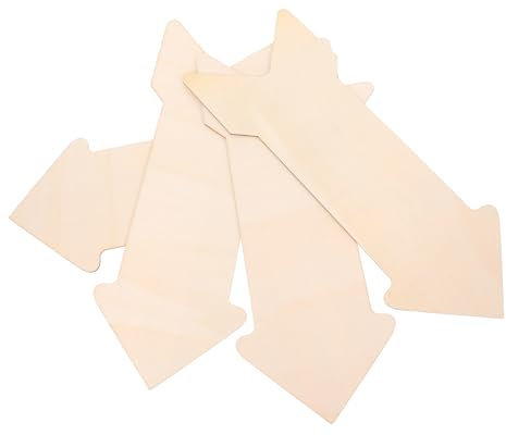 DIYEAH 4stücke Unvollendete Holzpfeil-schnitte Für -handwerk Leichte Glatte Holzplatten Für Kreative Dekorationen Für Bastelprojekte Und Persönliche