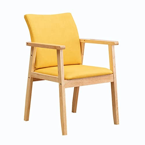 GLMGBP Japanischer Sessel aus Massivholz, Esszimmerstuhl mit pflegeleichtem Tech-Stoffkissen für den Schlafzimmerschreibtisch, B&B/Hotellounge – Schlichtes und stilvolles Design