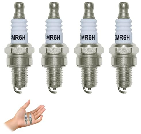 4Stück Zündkerze Rasenmäher CMR6H,Trimmer Ersatzteile Gartenwerkzeug Zubehör Ersatzzündkerzen Universelle Zündkerzen Ersatzteile Passend für Gartengeräte Spark Plugs Zündkerzen ameisten Modelle Ersatz