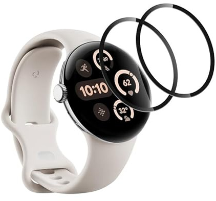 Banuyaw für Schutz Displayschutz Google Pixel Watch 3 41mm Schutzfolie, für Folie Google Pixel Watch 3 41mm Panzerfolie Soft TPU Displayfolie, Ultra-klar Schutzglas Handy Display, 2 Stück