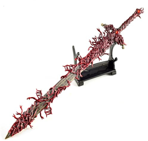 BDSHGRDH elden ring， Eldens Rings Blasphemous Blade Model - Oggetti di scena da gioco interamente in metallo 11,8 con supporto espositivo, decorazioni scrivania, ornamenti