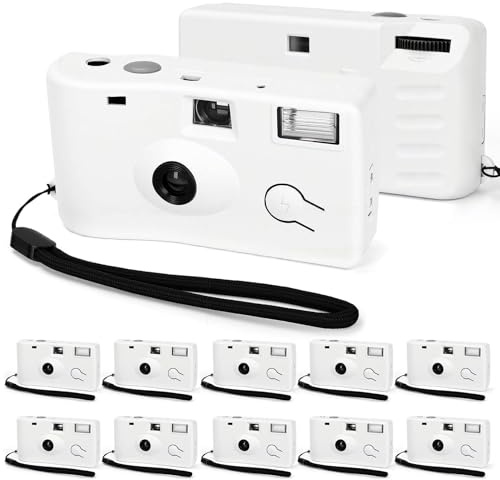 12 Pack Disposable Cameras Bulk Single Use Flash 35mm Film Cameras 17 Exposures ISO 200, for Wedding Birthday Travel Anniversary Party Supplies
