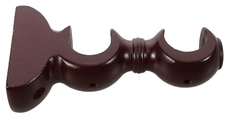 HOMOBABE Support Design Élégant et Solide Double pour Tringle à Rideaux en Bois Fixation Murale Robuste, Diamètre 29 Mm, pour Porte et Placard