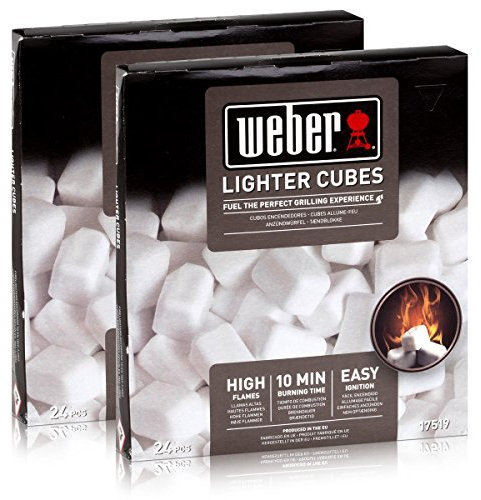Weber 17519 anzünd – 24 unidades de dados para barbacoa, chimeneas y hornos (2 unidades)