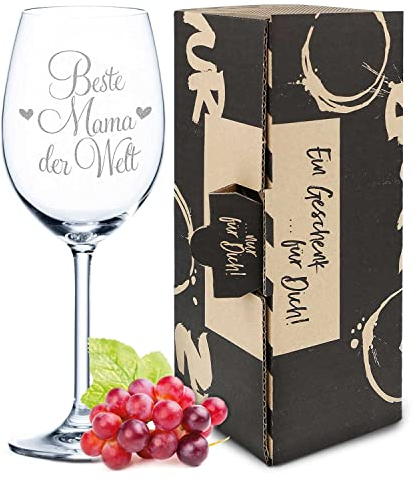 Leonardo Weinglas mit Gravur - Beste Mama der Welt - Geschenk für Mama zum Muttertag - Geschenke für die beste Mutter zum Geburtstag oder Weihnachten - Farbe: Daily