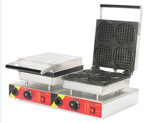 CGOLDENWALL NP-777 Commercial Waffle Maker 2 in 1 Butterfly-shaped Waffle Iron Maker Electric Non-stick Waffle Toaster Double-headed Waffle Baker Belgian Waffle Stove (220V)