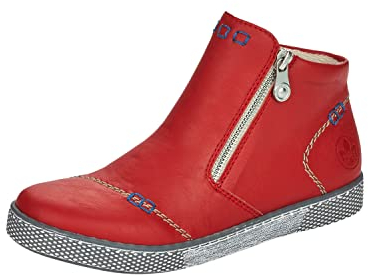 Rieker Damen L1260 Mode-Stiefel, rot, 38 EU