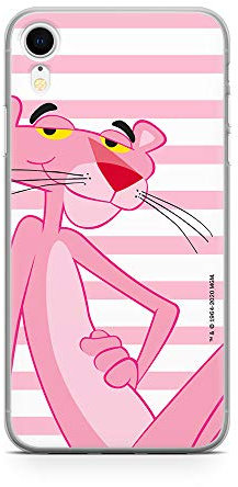 Original und Offiziell lizenziertes Pink Panther Handyhülle für iPhone XR, case Rosa Panther, Hülle, Case, Cover aus Kunststoff TPU-Silikon, schützt vor Stößen und Kratzern