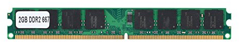 Yunir 2G DDR2 Memory Ram, 2GB DDR2 667MHz PC2-5300 PC Memory Ram 240Pin Module Board para Intel/para