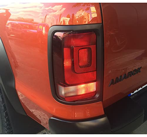JHCHAN Scheinwerferblenden und Rücklichtabdeckung Satz für VW Amarok 2009–2022 V5 V6 Highline Startline Trendline Aventura Atacama Canyon (Rücklichtabdeckung)