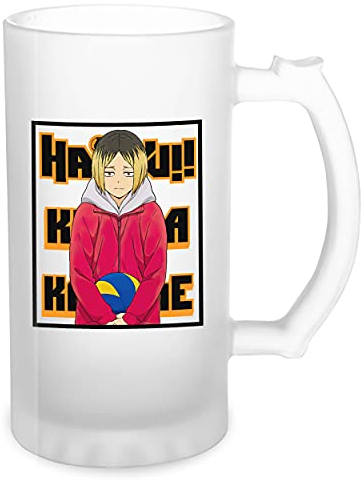 Haikyuu Kozume Karasuno Voleyball Anime Art Transparent Bierkrug Stein 500ml Tasse