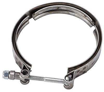 Aramox Car Exhaust Clamp Stainless Steel Turbocharger V Band Clamp Compatible with Cummins HX40 Cummins S300 Turbo