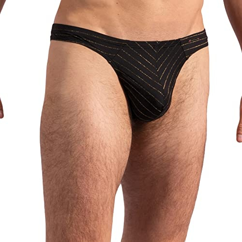 Olaf Benz Herren String RED2215 Ministring - Black-Gold - Größe M