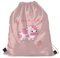 HELLHERO Turnbeutel mit Kordelzug, Rucksack für Kinder, Damen, Herren, Reisen, Sport, Erdbeer-Kuh, One size