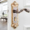Door Handle Sets Door Handle Lever European Retro Door Lock Aluminum Alloy Door Lock Handle Interior Anti-Theft Lock with Keys