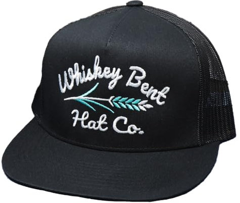 WHISKEY BENT HAT CO. Troubador Verstellbare Mütze, schwarz, Einheitsgröße