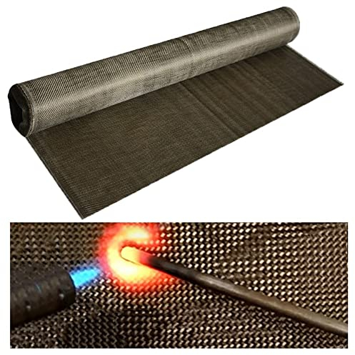 Manta De Soldadura 1472°f(800°C) Manta Resistente Al Fuego De Fibra De Vidrio Cubierta De Lona Ignífuga Proteja El Área De Trabajo De Chispas (Color : Bronce, Tamaño : 3X7M)