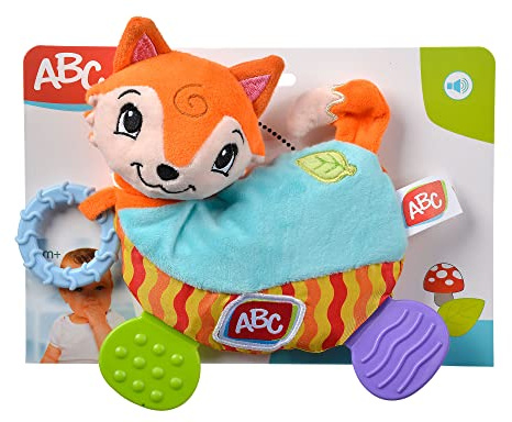 Simba ABC Forest Friends Plüsch Zahnhilfe, 2-Fach Sortiert, es Wird nur EIN Artikel geliefert, weich gefüllte, Knisterpapier und Ring zum Anhängen, 20cm, ab den ersten Lebensmonaten