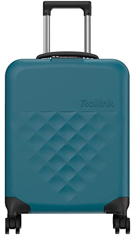 Rollink Vega 360 Spinner - Leichter, Faltbarer Koffer für platzsparendes Verstauen. (Deep Lagoon, Carry-On)