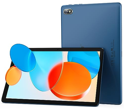 kinstone Tablette PC Portable Android Tablette Gaming 10 Pouces 6Go RAM DDR4,128Go ROM,Tablette Tactile MTK 8183 4Cœurs CPU FHD IPS Résolution 1280 * 800, 2MP+5MP,6000mAh, 2.4G+5GWifi, BT5.0,Type-C