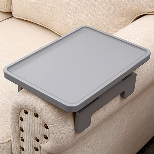SINWANT Couch-Armlehnentisch, Sofa-Arm-Clip-Tische, Bambus-Couch-Armlehnentisch, geeignet für Getränke zu Hause, Essen, Obst, Snack-Stuhl-Tablett zum Essen von Getränken