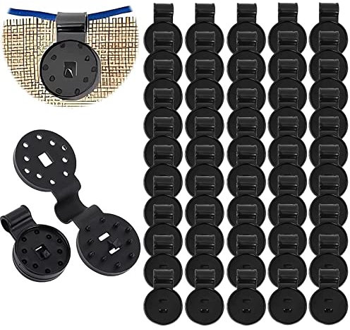 COLEESON 50 pièces Attache Brise Vue, Clips de Fixation, Clips Plastiques pour Toile d'ombrage, pour Toile de clôture, Clip spécial avec œillet pour Filet,Clôture,d'Ombrage