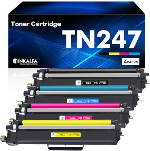 4er-Pack TN247 Kompatibel für Brother TN-243CMYK Toner für Brother MFC L3750CDW TN243CMYK TN243 MFC-L3750CDW DCP-L3550CDW MFC-L3770CDW HL-L3210CW HL-L3230CDW MFC-L3710CW TN247BK TN247C TN247Y TN247M