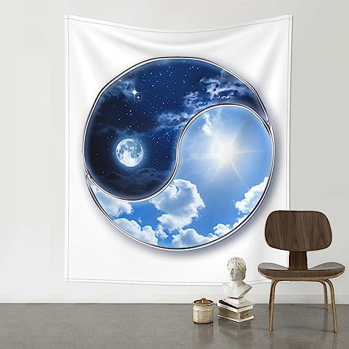 Yin Yang Himmel Wanddekoration Tapisserie 60x51 Zoll (vertikal) Schlafzimmer Wohnzimmer Dekoration Wandbehang