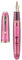 Asvine Jinhao 9019 Füllfederhalter, Dadao Serie #8, mittlere Feder, roter transparenter Acrylschaft mit goldenem Clip, großer Schreibstift