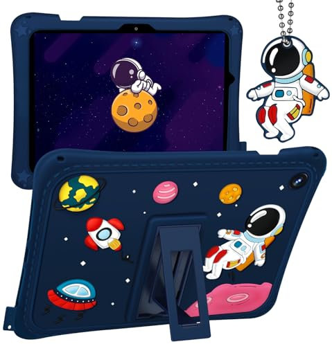 Gurgitat Funda para Samsung Galaxy Tab A8 10.5-Tab A8 2021 con soporte lindo diseño de dibujos animados espaciales hombres espaciales encanto Kickstand protector astronauta Galaxy A8 Tablet Cover para