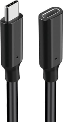 USB C Extension Cable Short 0.2m, USB 3.1 Type-C Extension Lead [10Gbps, 20V/5A] Male to Female Braided Extender Cord Compatible for Nintendo Switch, MacBook Pro, Galaxy (20CM)