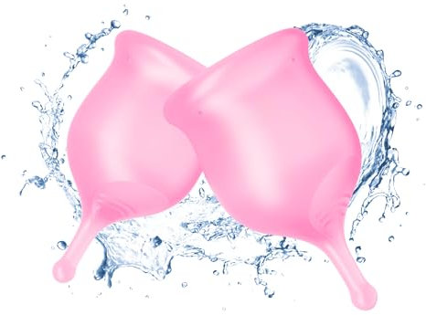 Happylife Menstruationstasse - 15 & 20 ml Fassungsvermögen - 62mm & 67mm Länge - Menstrual Cup - ergonomischer Griff - medizinisches Silikon weiches Material - menstrual disc - Rosa