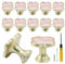 Bonsicoky 12 Pcs Four-Leaf Drawer Pulls Knobs, Gold Dresser Cabinet Knobs Pulls for Kitchen Cabinet Cupboard Door Furniture Decorative, Pink