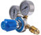 GSJNHY Sauerstoff-Gasflaschenregler, O2-Reduzierdruck-Inhalator, Doppelmessgerät, Sauerstofftank-Regler, Gasdruckminderer, Messgerät, Kupfer