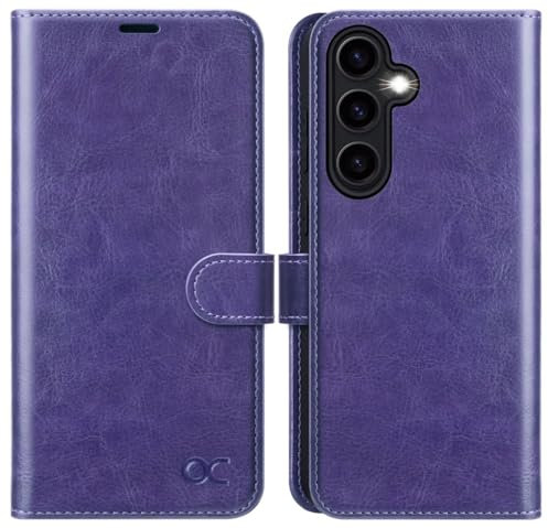 OCASE for Samsung Galaxy A55 Case, Premium PU Leather Wallet Case Flip Phone Cover with[RFID Blocking][Card Holder][Shockproof TPU][Stand Function] for the Galaxy A55 5G 6.6 Inch, Purple