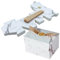 ONEBO 30 Stück Wedding Favour Box,Candy Box,Tischdeko Favous Box,Für Hochzeiten, Gastgeschenke, Partydekorationen(Weißes und graues Farbschema)