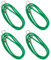 Acan Tradineur - Pack de 4 Pulpos Trenzados elásticos con Gancho de plástico - Longitud de 150 cm - Cuerda elástica Multiusos - Fabricado en PVC - Ø 10 mm x 150 cm - Color Aleatorio