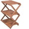Garden Pleasure Pflanzregal aus Akazienholz mit DREI Ebenen, klappbare Blumentreppe, mobiles Holzregal, 985184