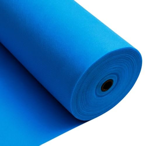Longing Home Rouleau de Nappe jetable en intissé Imitation Tissu au mètre, idéal pour Un Anniversaire, Une fête, décoration (Lac Bleu, 1 × 25 m)