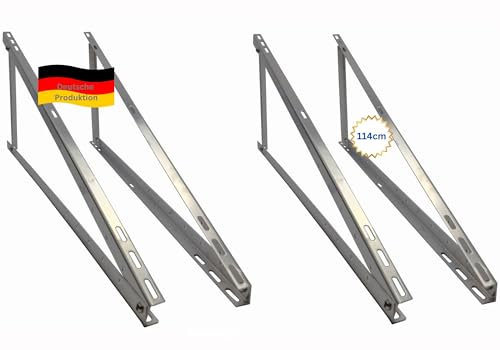Halterung Aufständerung für Solarpanel Solarmodul Balkonkraftwerk PV bis 114cm 19% MwSt 2Paar